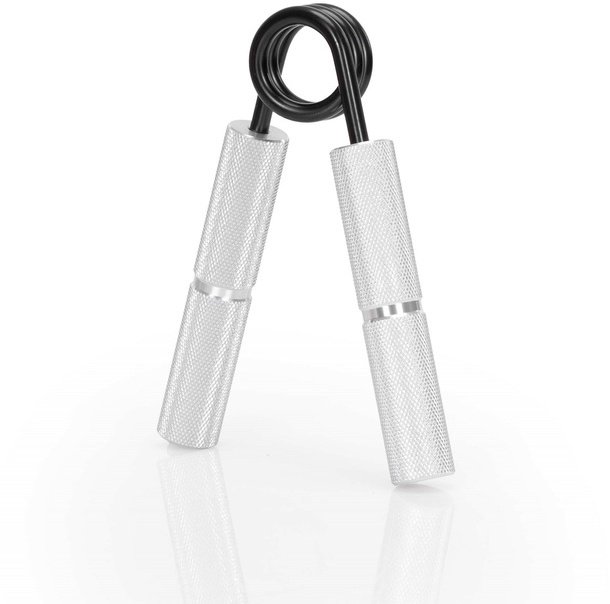 Ściskacz do rąk opór 45 kg do ćwiczeń dłoni, nadgarstków, srebrno-czarny UNIWERSALNY