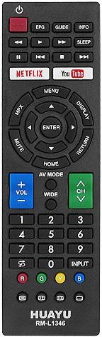 Pilot do SHARP TV LCD RM-L1346 NETFLIX LXP1346