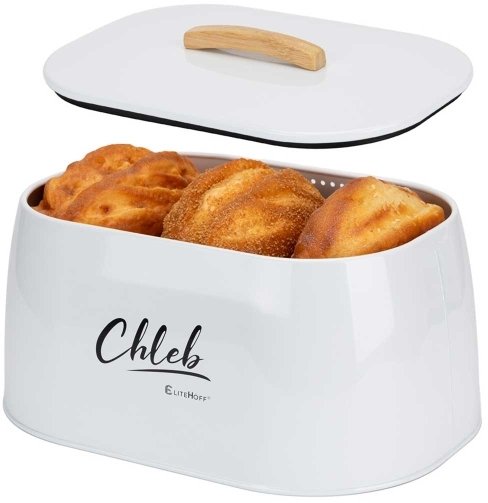 CHLEBAK POJEMNIK STALOWY NA PIECZYWO E-6325 biały
