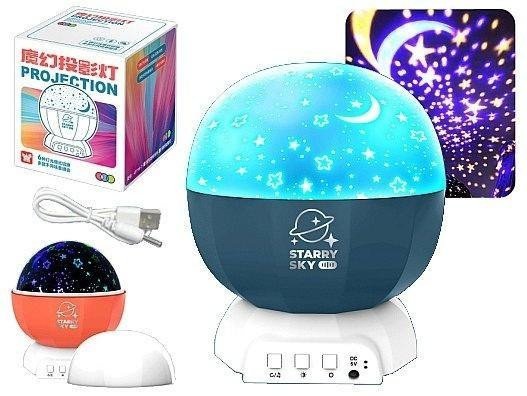 Adar Lampa z projektorem, wymienne obrazki gwiazd