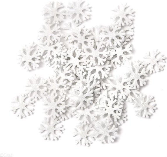 Dalprint BROKATOWE NAKLEJKI Z PIANKI, ŚNIEŻYNKI, 50 SZT.