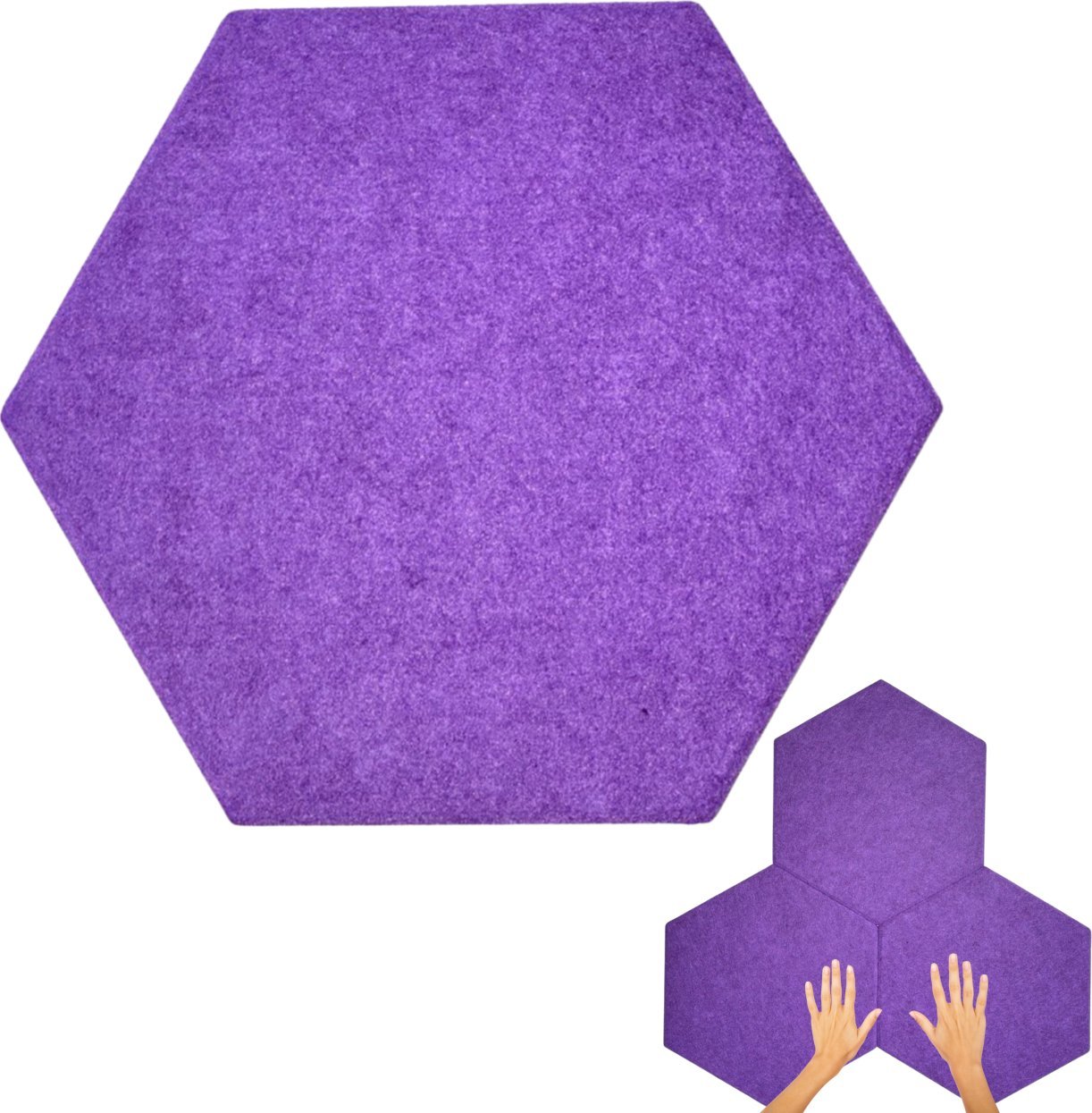 Iteams4Now Panele ścienne filcowe 3d heksagon zagłówek samoprzylepne akustyczne soft