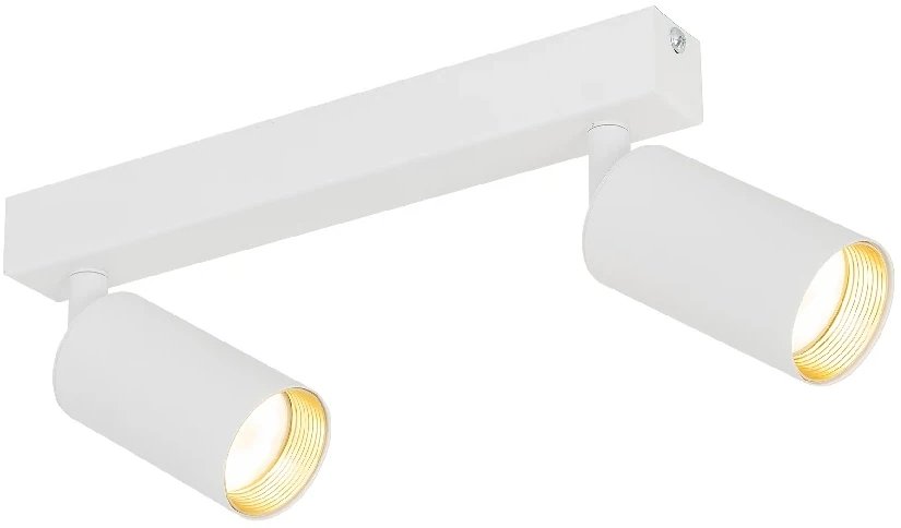 Podwójna lampa sufitowa Amis 10795 do jadalni metalowy biały złoty