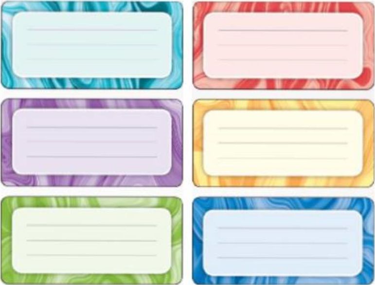 Titanum TITANUM Naklejka na zeszyt arkusz 6szt FALE