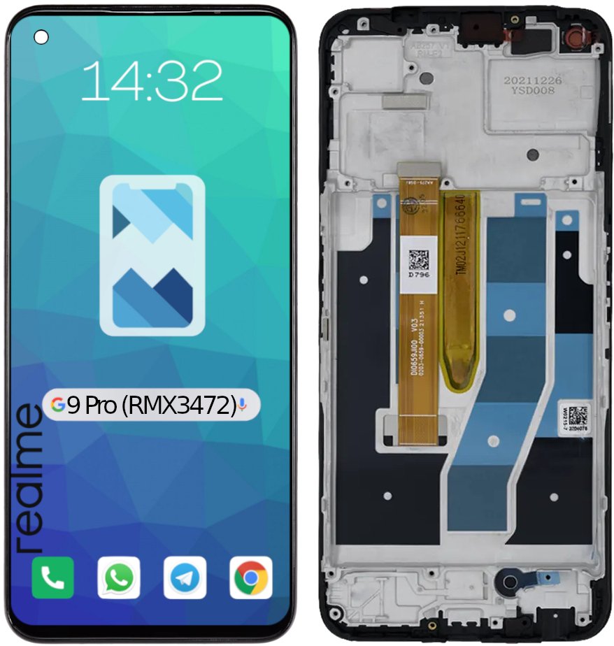 Wyświetlacz LCD Ekran Szybka Dotyk do Realme 9 Pro 5G | RMX3472 | RAMKA