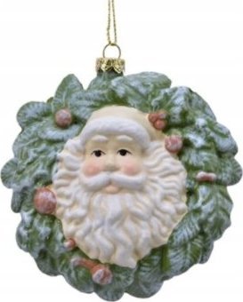 Kaemingk Zawieszka świąteczna wianek z głową Mikołaja 11 cm