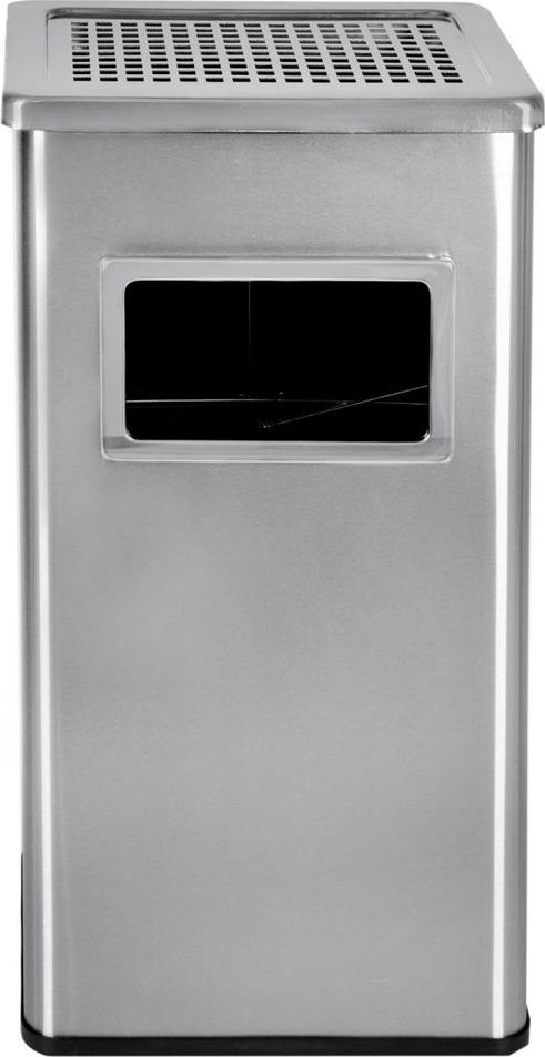 Kosz na śmieci Metlex popielnica 20L srebrny