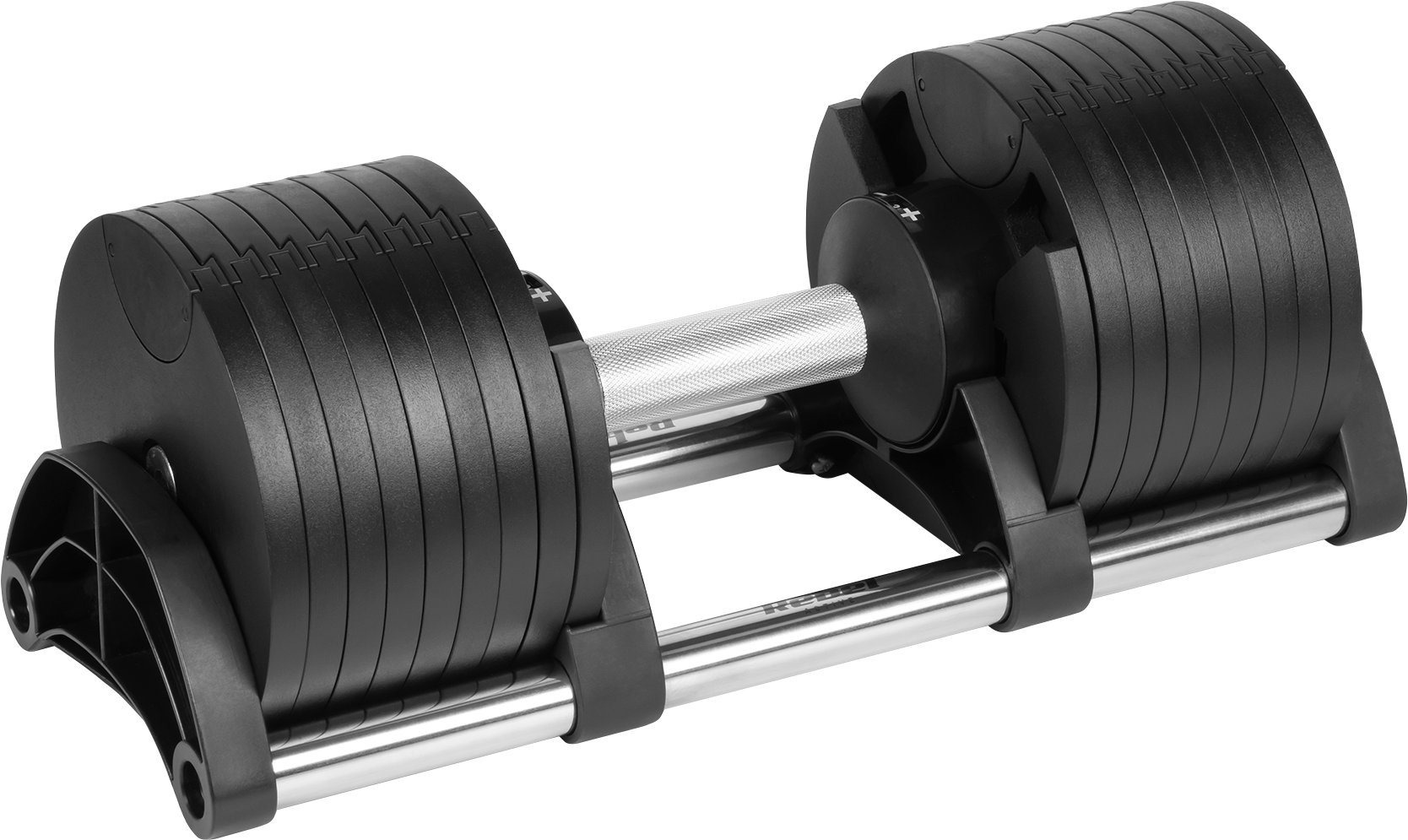 Hantel żeliwny regulowany automat 36 kg, skok co 2kg, REBEL ACTIVE