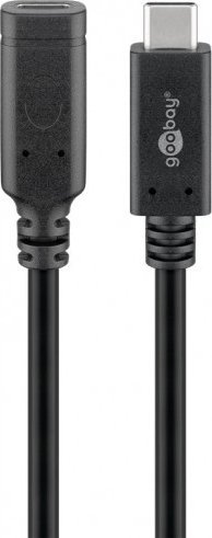Kabel USB Goobay USB-C - USB-C 1 m Czarny
