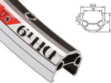 Alexrims Obręcz MTB DH19 26"x32otw. bok CNC kapslowana czarna (ALX-DH1932)