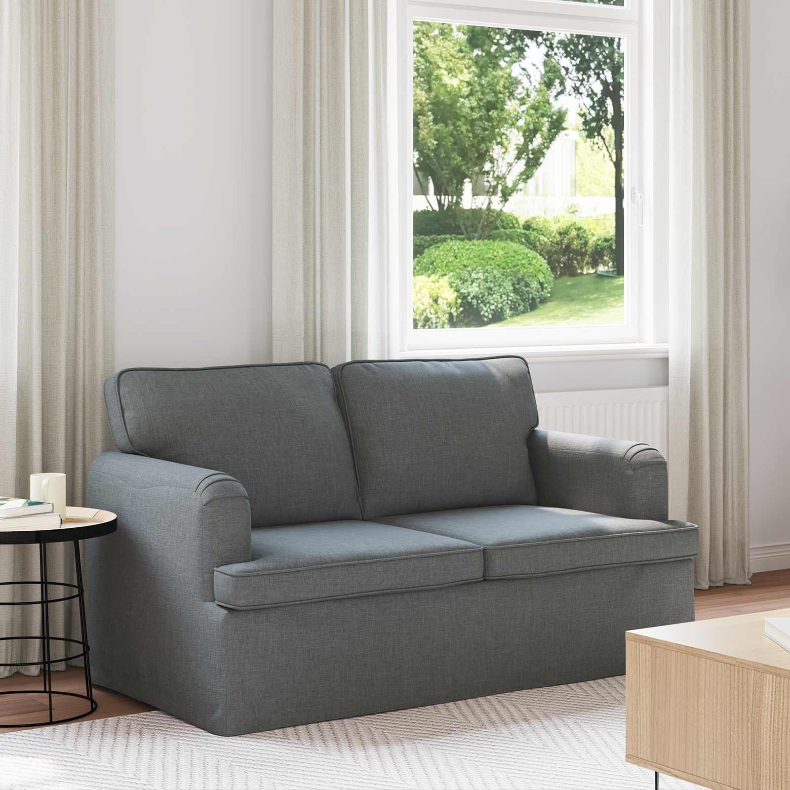 vidaXL Sofa Ciemnoszary 142 x 80 x 85 cm Metal