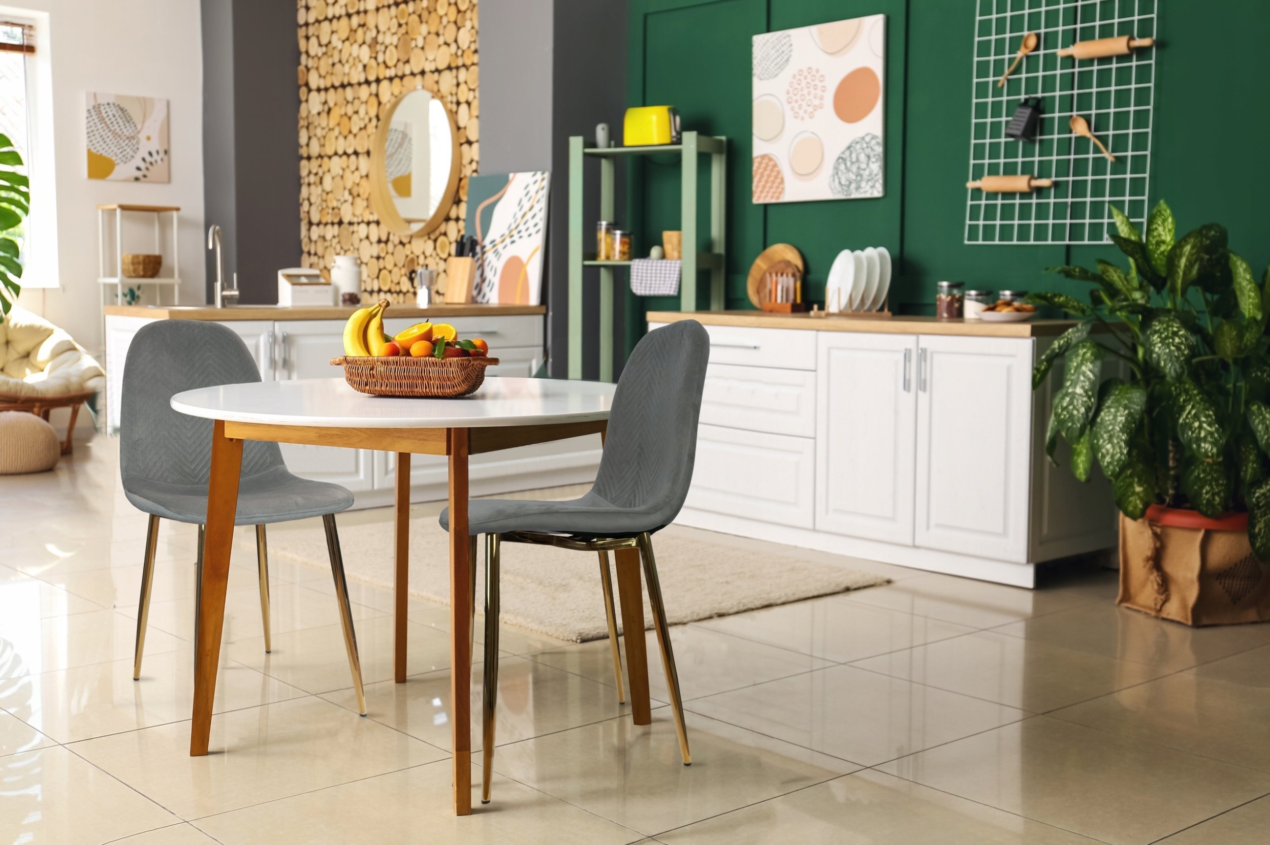 KRZESŁO TAPICEROWANE SALON BIURO AVELLINO SZARE