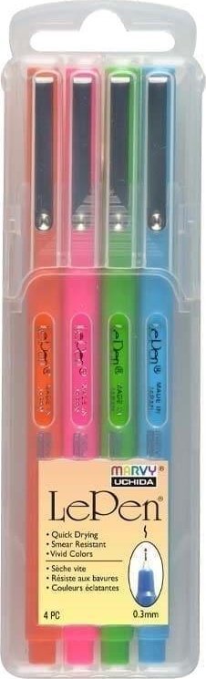 Cienkopisy Le Pen Bright 4 kolorów