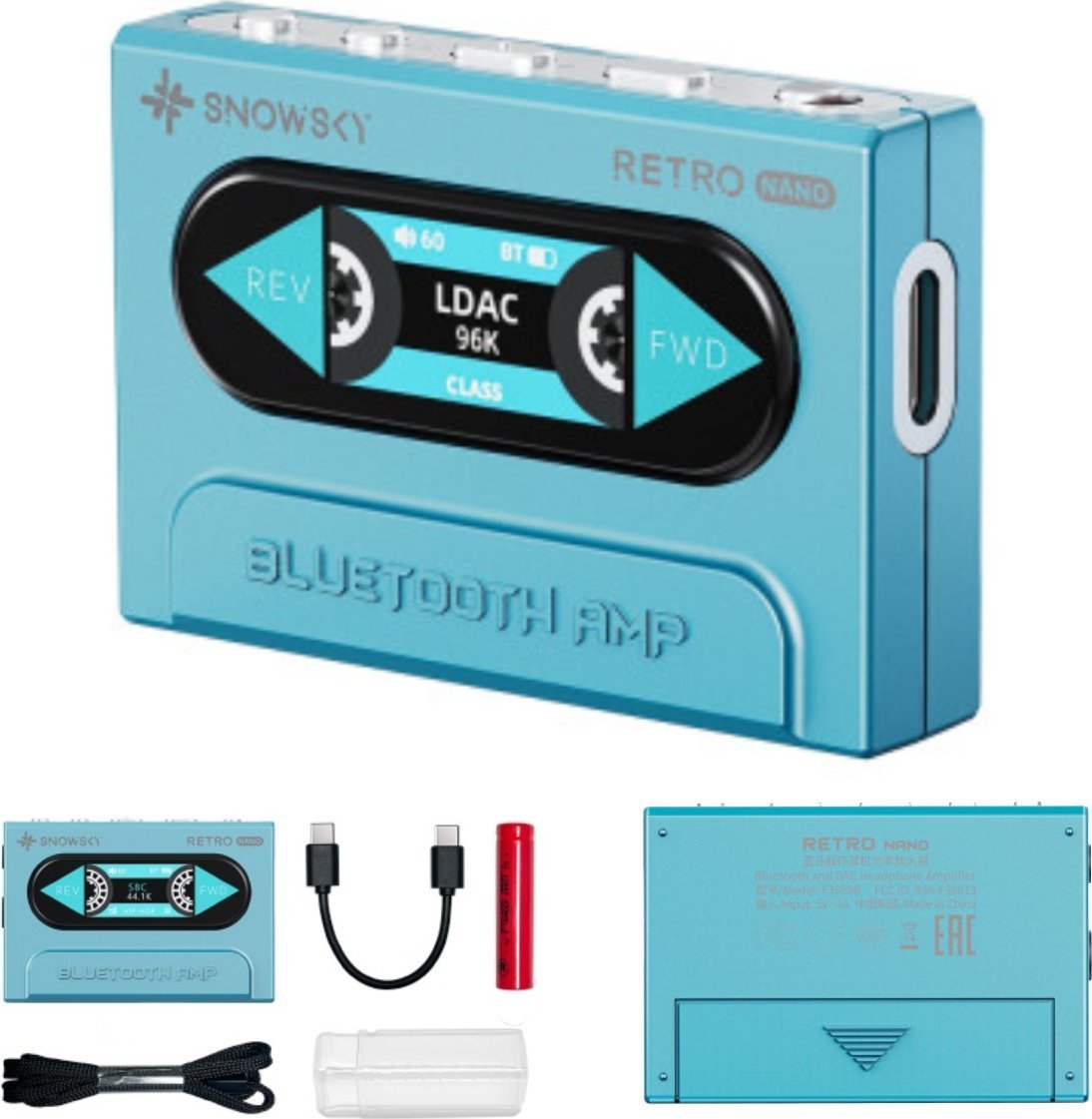 FIIO Retro Nano DAC/AMP by Snowsky niebieski