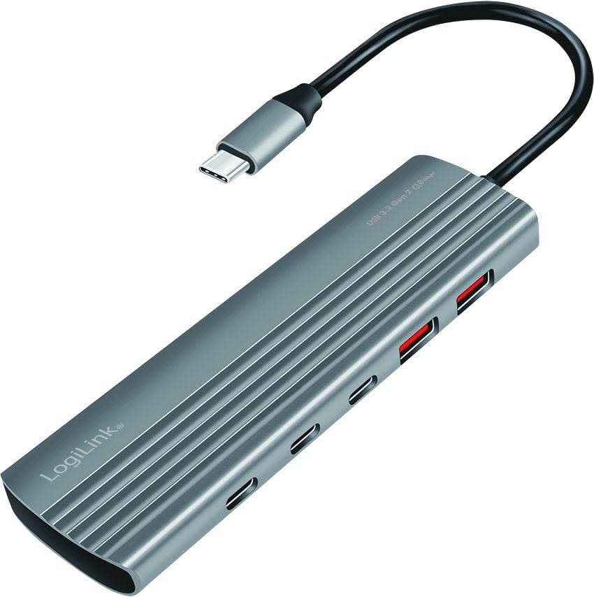 LogiLink LogiLink USB 3.2 Gen2 Hub 10+1-Port aluminium