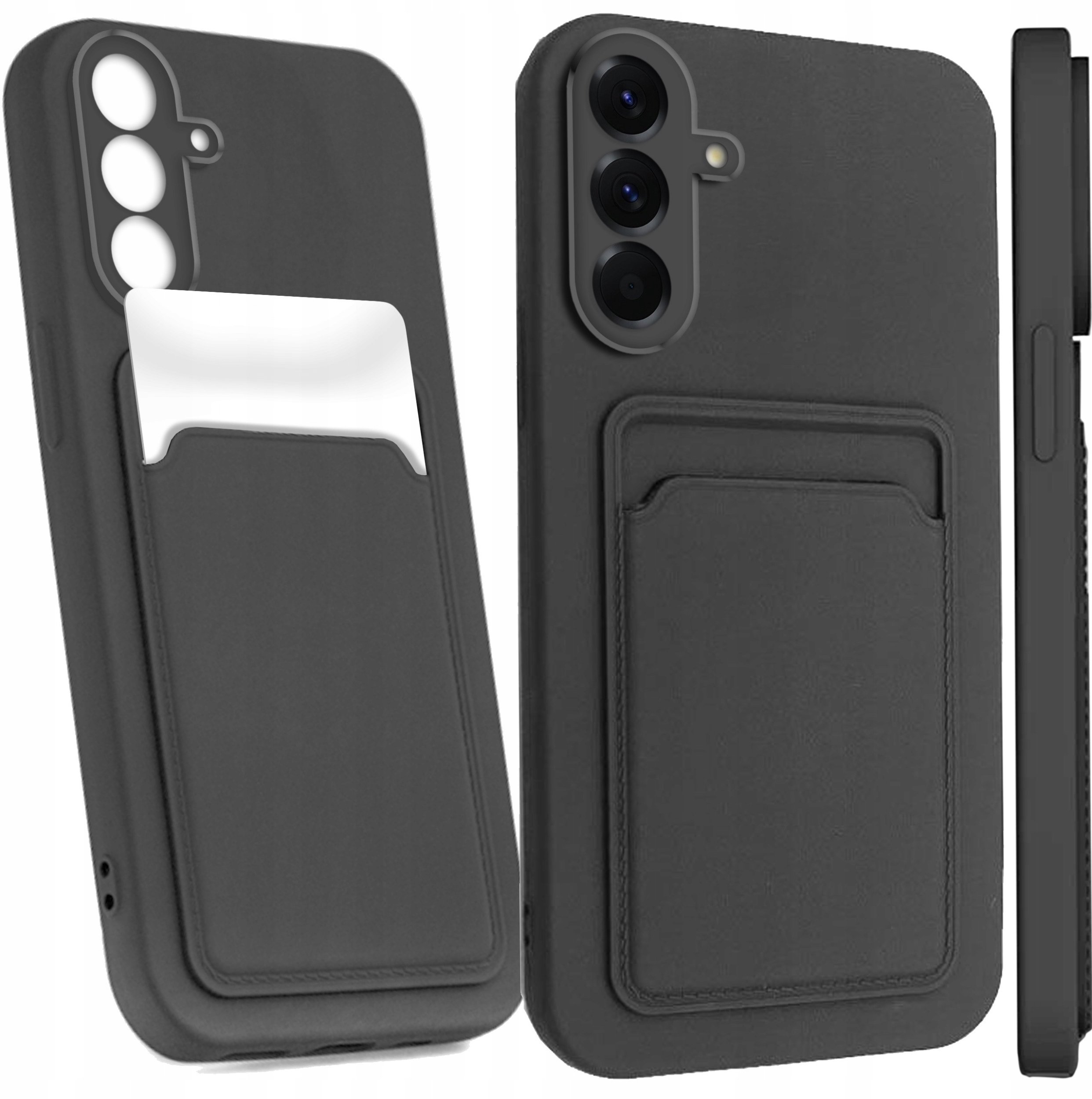 Etui do Samsung Galaxy A56 (Czarne, Slim, Miejsce na Kartę, Plecki, Case)