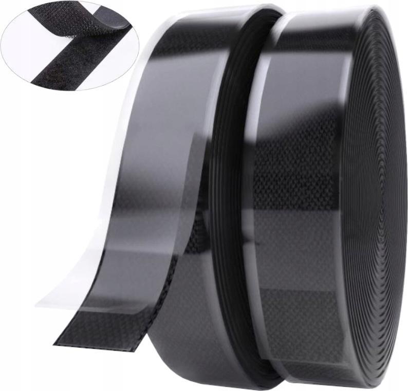 Wobell Rzepowa taśma samoprzylepna w rolce 25mm czarna 4,57m