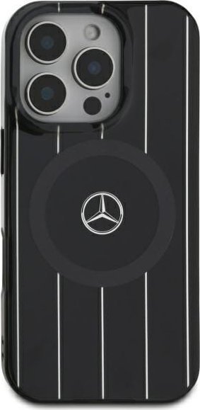Mercedes Mercedes MEHMP16S23HRSK iPhone 16 6.1" czarny/black hardcase MB Double Layer Crossed Lines MagSafe