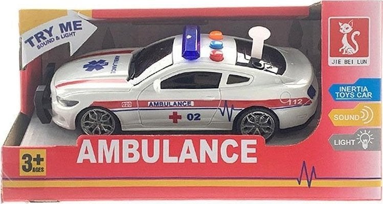 Auto karetka pogotowia światło i dźwięk 17cm