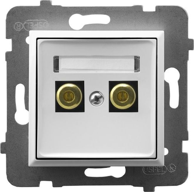 Ospel ARIA Gniazdo głośnikowe pojedyncze biały GGN-1U/m/00