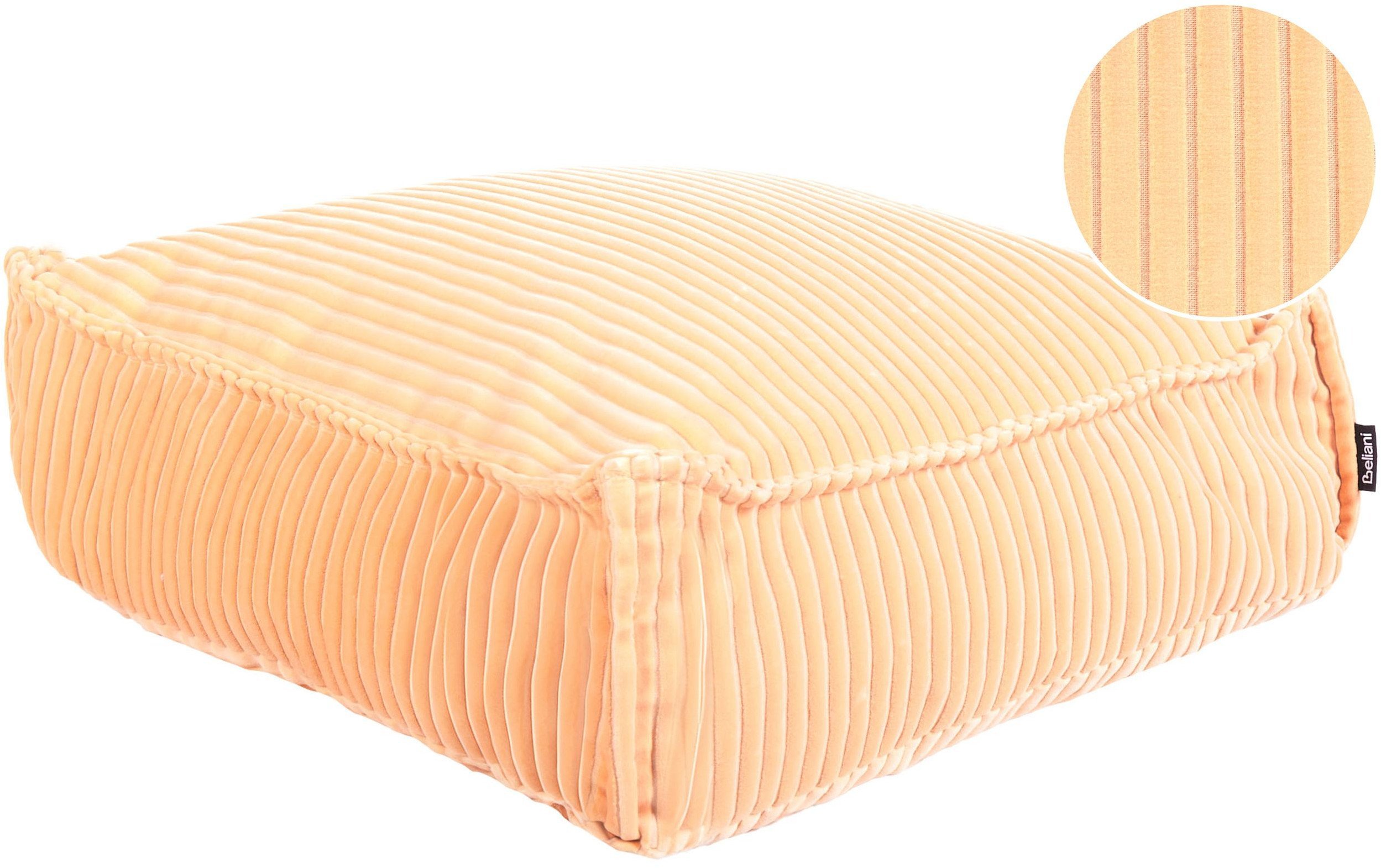 Puf ALLOZAI Welur Brzoskwiniowy