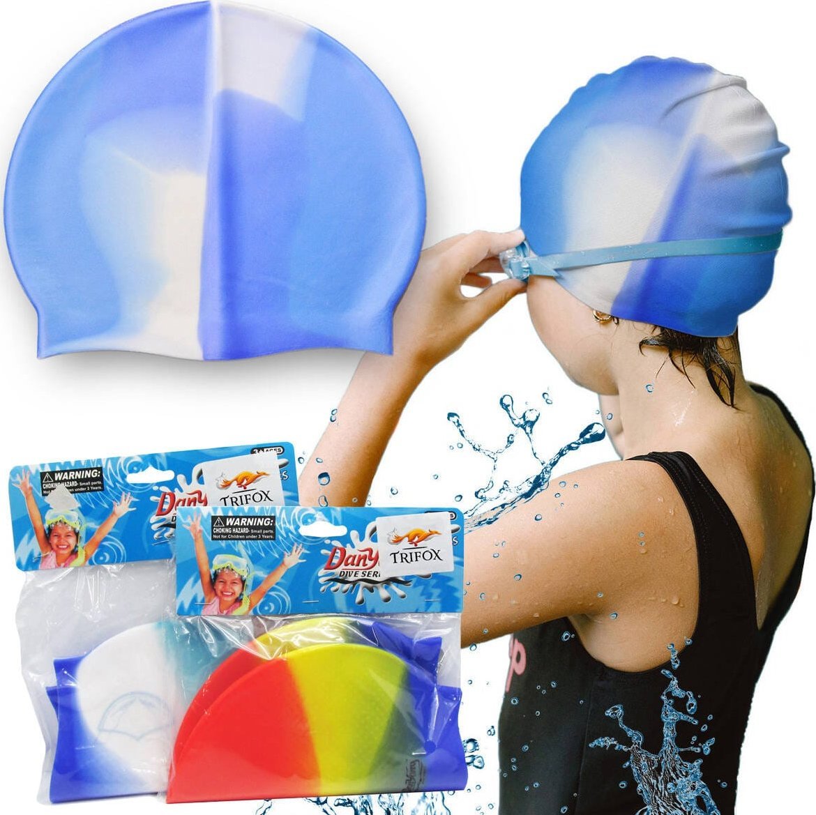 Trifox CZEPEK DO PŁYWANIA TĘCZOWY