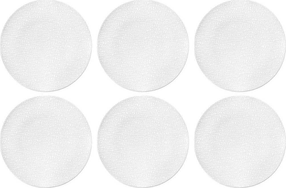 Zestaw 6 talerzy porcelanowych do sałatek 22,5 cm biały - Seltman