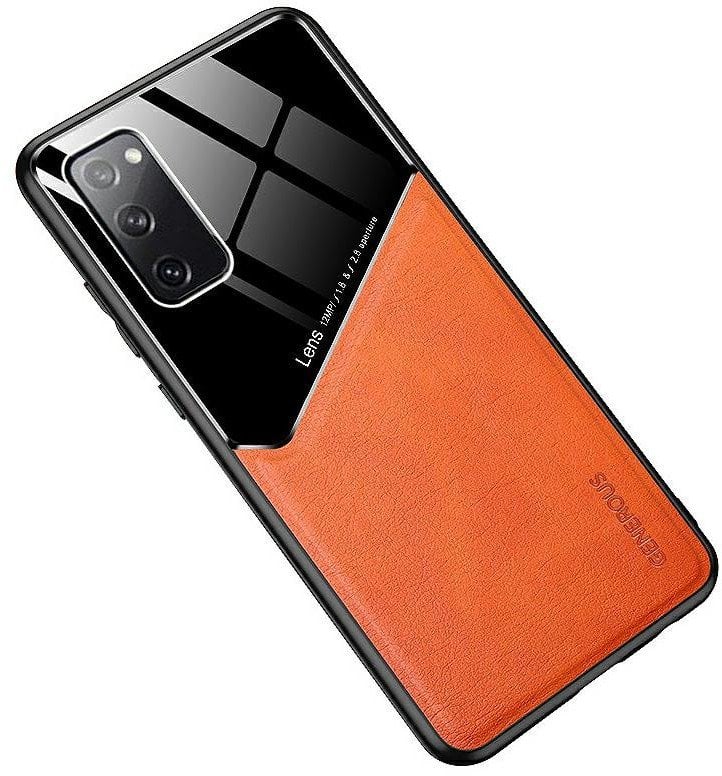 Mocco Lens Leather Back Case for Apple Iphone 12 Mini Orange
