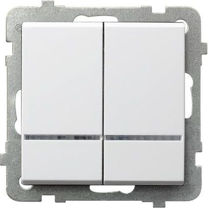 Ospel Łącznik świecznikowy Sonata 16AX IP20 z podświetleniem biały (ŁP-2RS/m/00)
