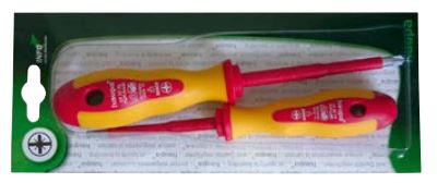 Haupa Zestaw śrubokrętów płasko-krzyżowych izolowanych Pz/FL 1+2 VDE 1000V 2szt. (101879)