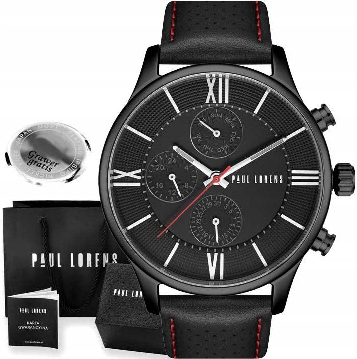 Zegarek męski Paul Lorens SAVRESE-1A3 Z GRAWEREM