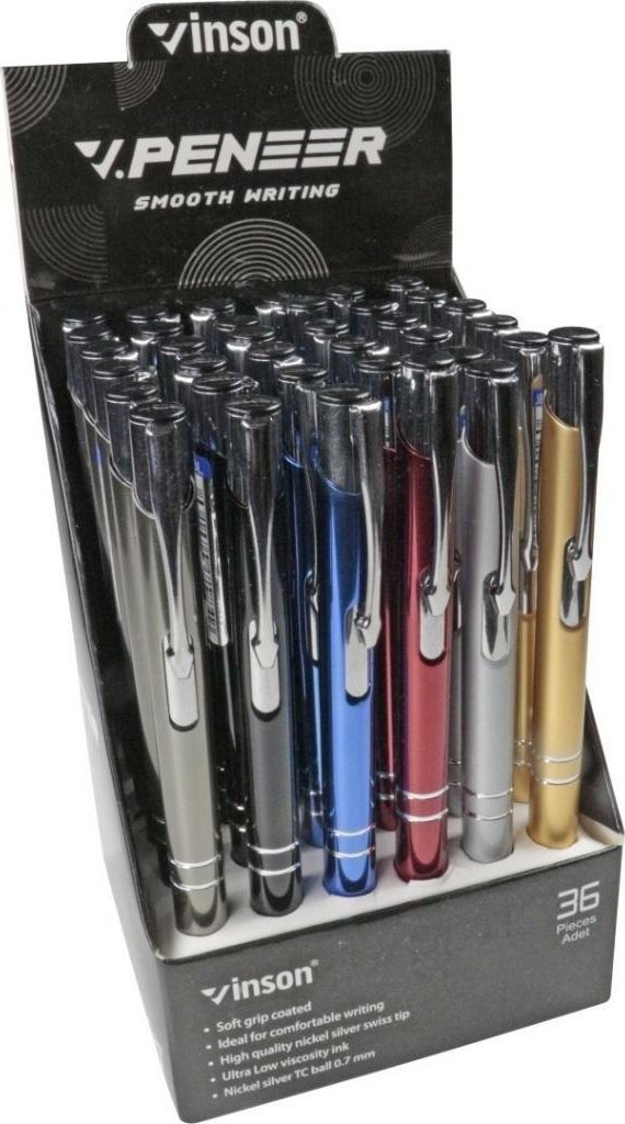 SCHEMAT Długopis automat. Pioneer niebieski (36szt)