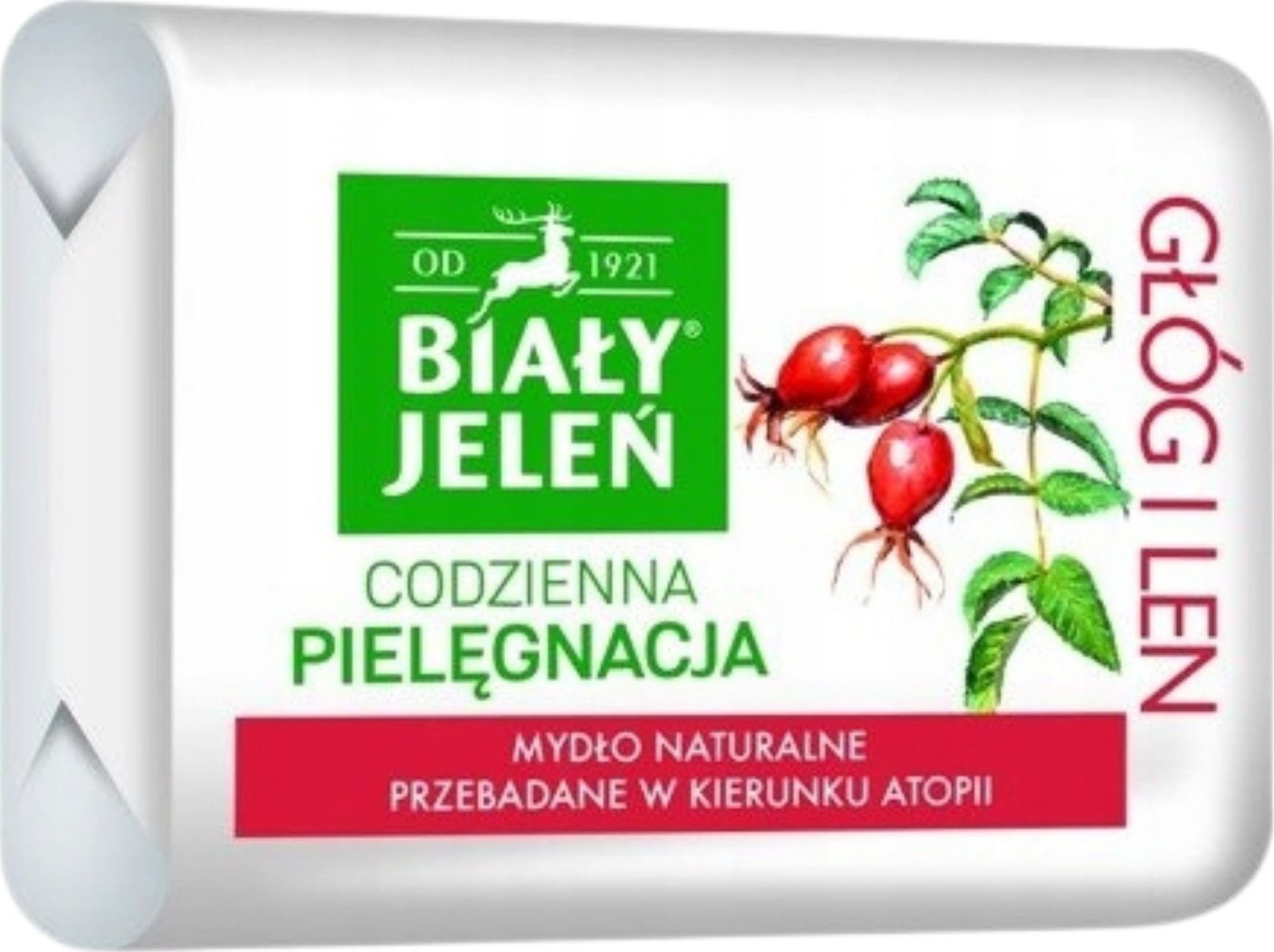 Biały Jeleń Mydło w kostce Premium z głogiem 100g