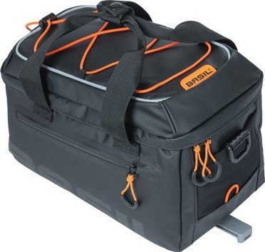 Basil Torba na bagażnik BASIL MILES TARPAULIN TRUNKBAG MIK 7L, MIK System (ready to go), 100% wodoodporna black orange (NEW 2024)