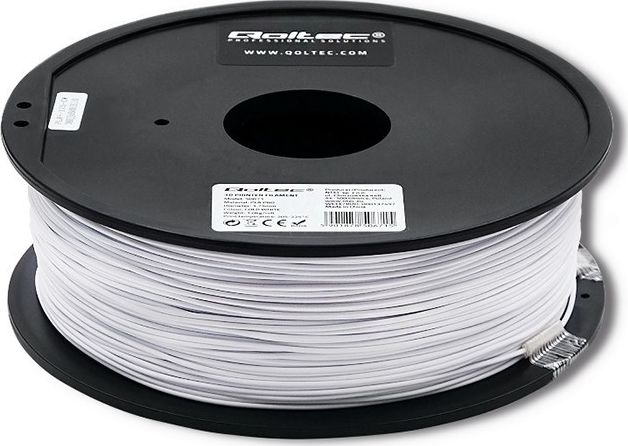 Qoltec Filament ABS PRO biały (50678)