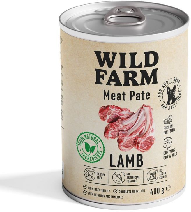 WILD FARM Pate Lamb 400g bezglutenowa karma dla psa