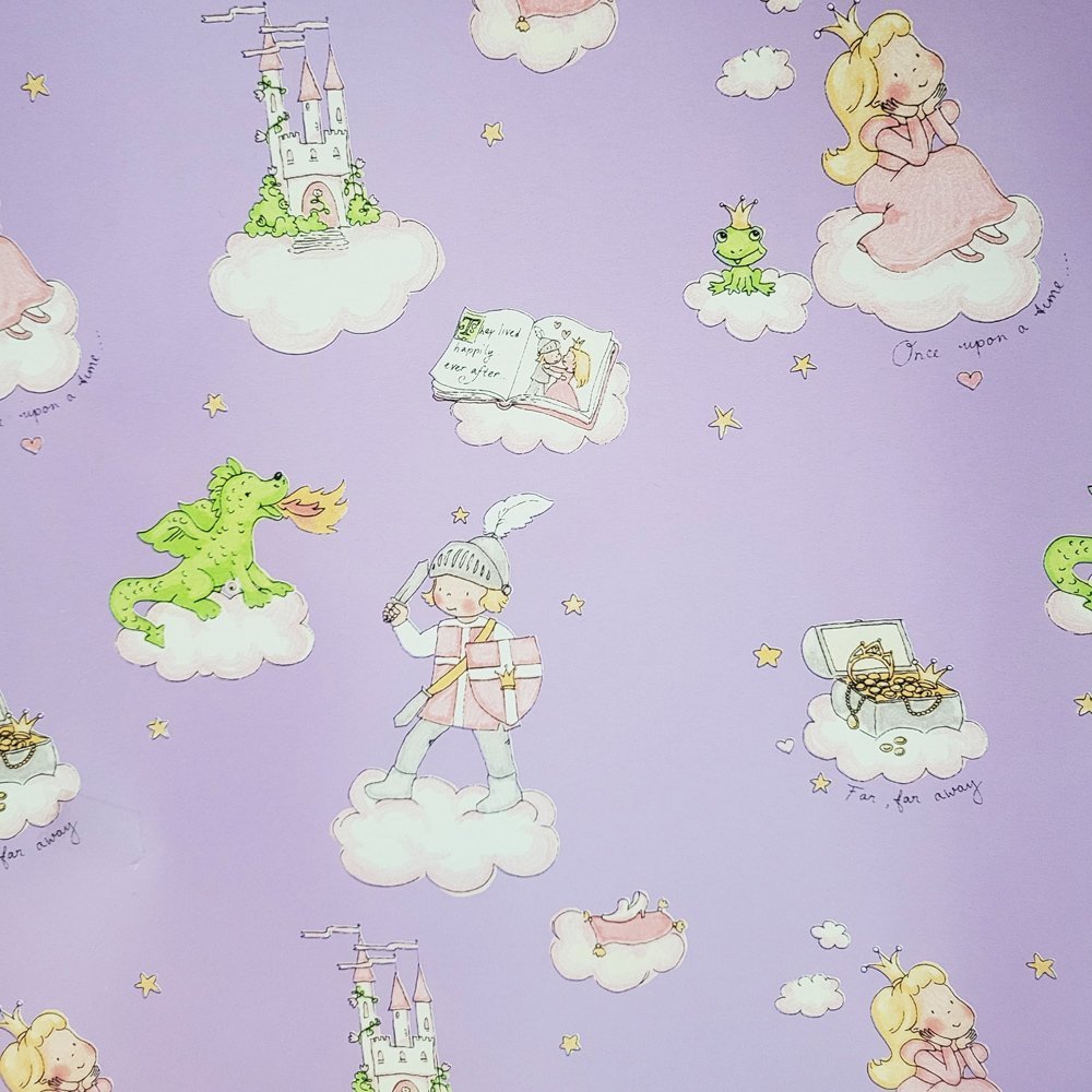 Fastima Papier fioletowy księżniczki do prezentów 57cmx25m 25m47