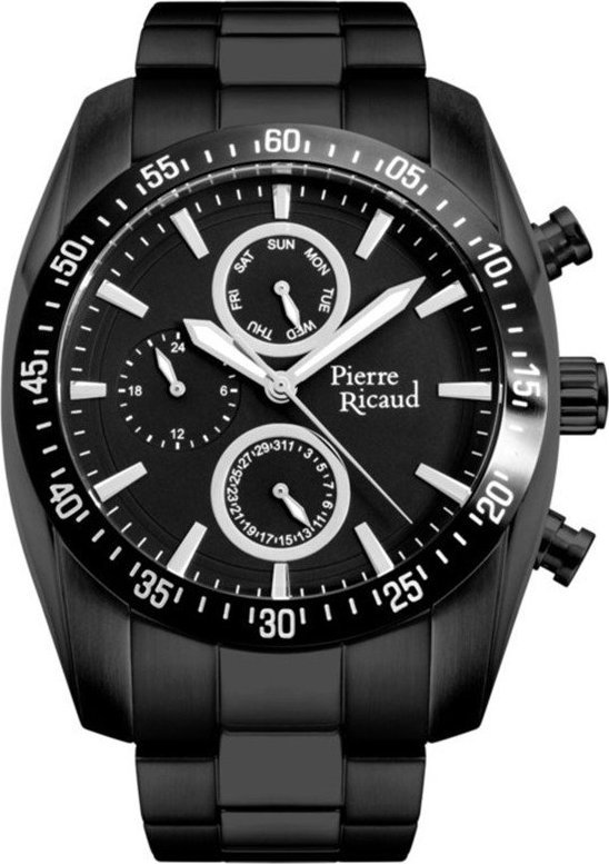 Zegarek Pierre Ricaud Zegarek męski Pierre Ricaud P89281.B114QF czarny