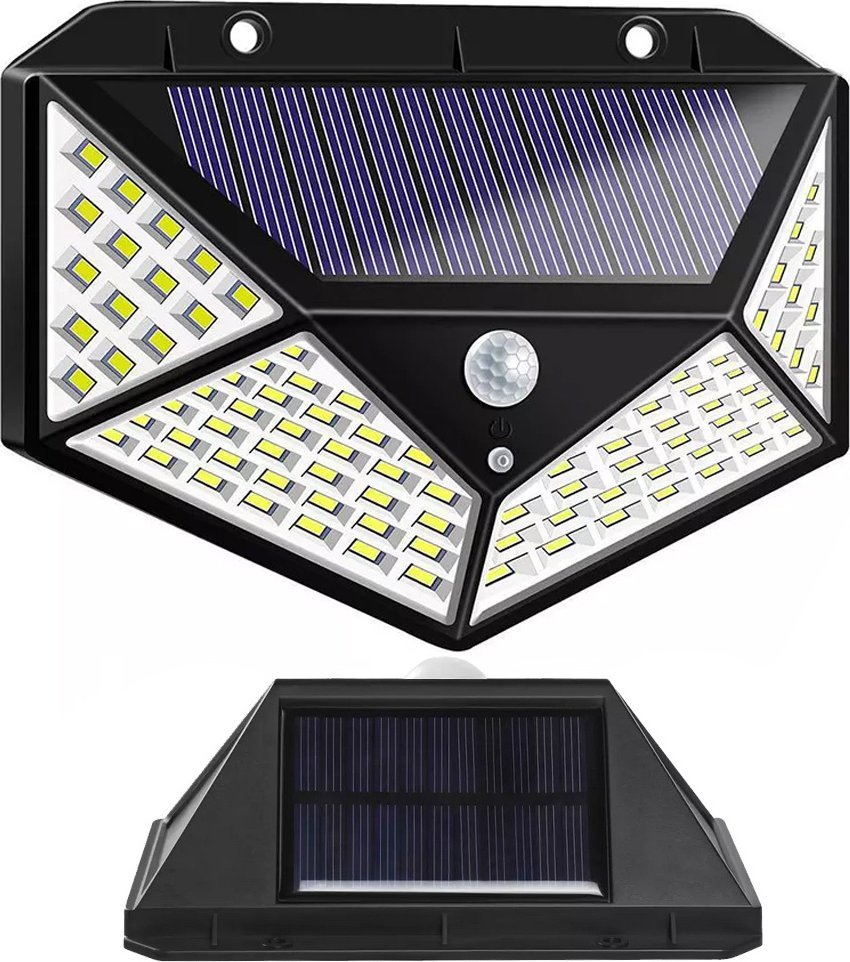 Naświetlacz Verk Lampa solarna 100 led z czujnikiem zmierzchu ruchu Lampa solarna 100 led z czujnikiem zmierzchu ruchu