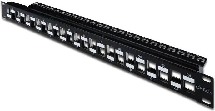 Digitus Patch panel 24 porty, czarny - DN-91412