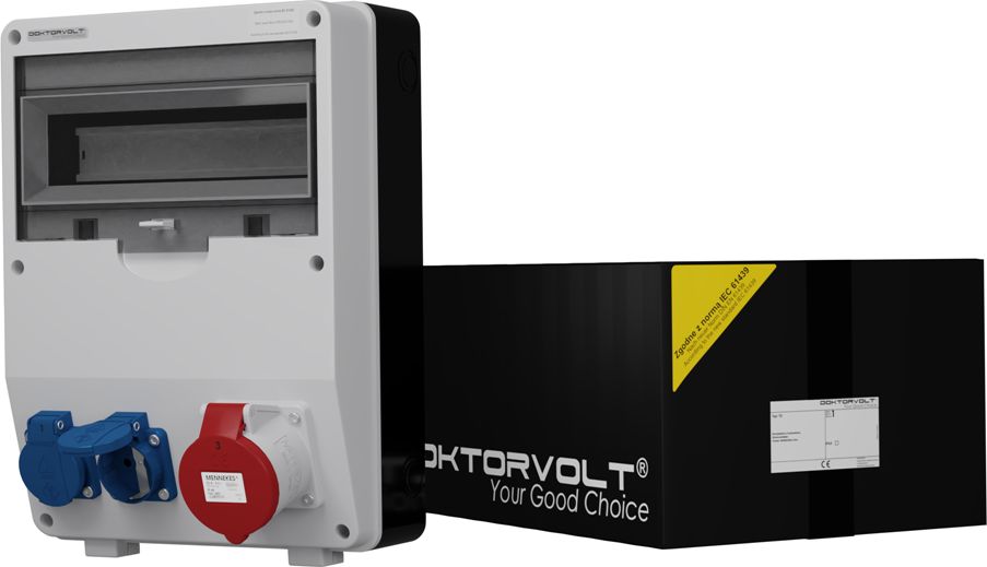 Doktorvolt Rozdzielnica budowlana TD 32A 2x230V Schuko Doktorvolt 6770