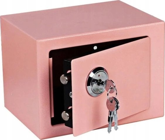 ExtraLink EXTRALINK HOME SEJF DOMOWY BIUROWY SKRYTKA NA KLUCZ MOCNY SOLIDNY KASA PANCERNA S-404-RÓŻOWY