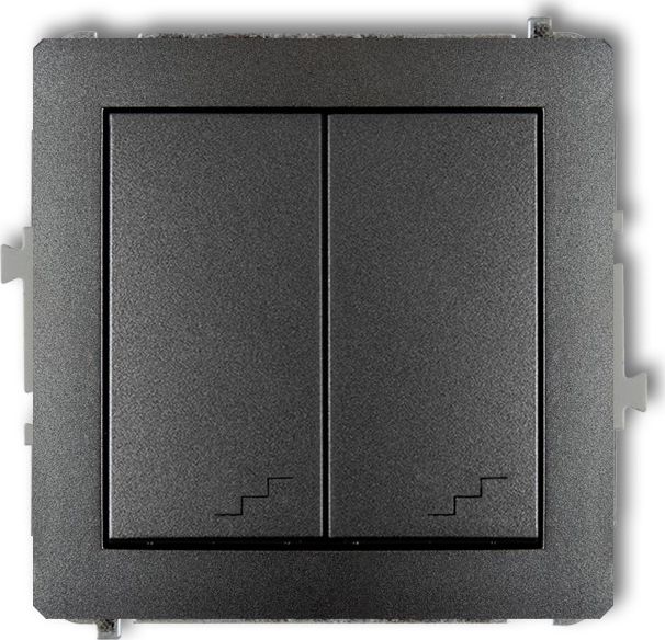 Karlik Łącznik Deco podwójny schodowy grafitowy (11DWP-33)