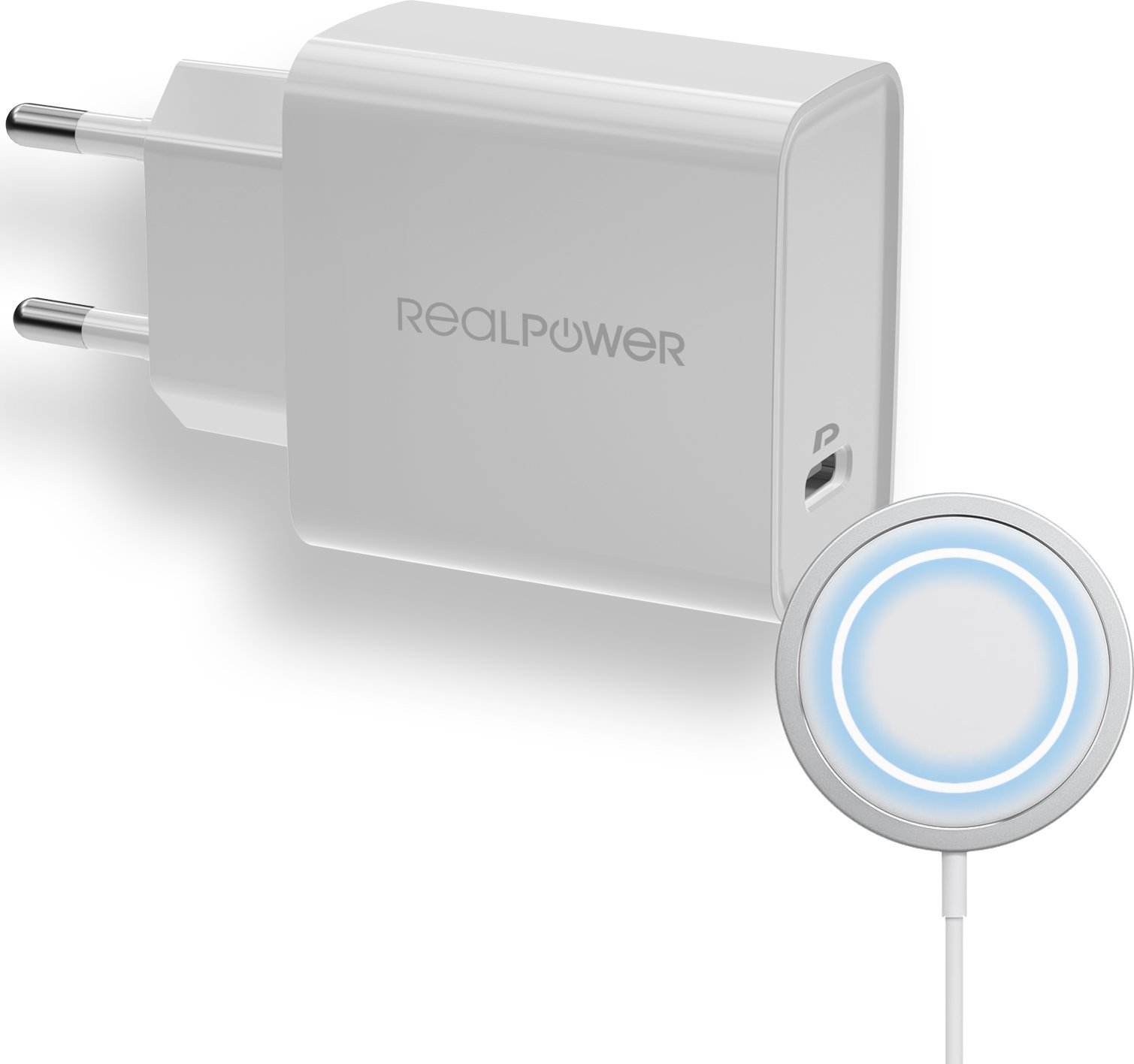 Ładowarka Realpower RealPower Ladegerät C-MagSet 20W mit Ladepad