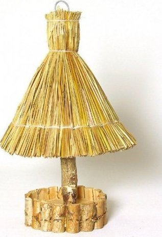 Wnuk Karmnik dla ptaków kryty słomą (wzór-1-)