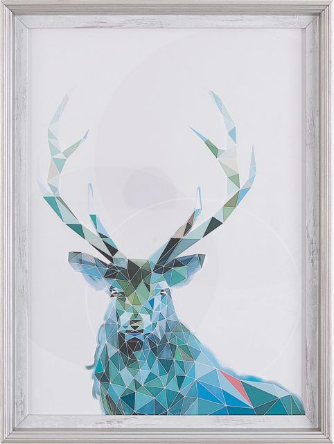 Beliani Obraz w ramie 30 x 40 cm niebieski KAYES