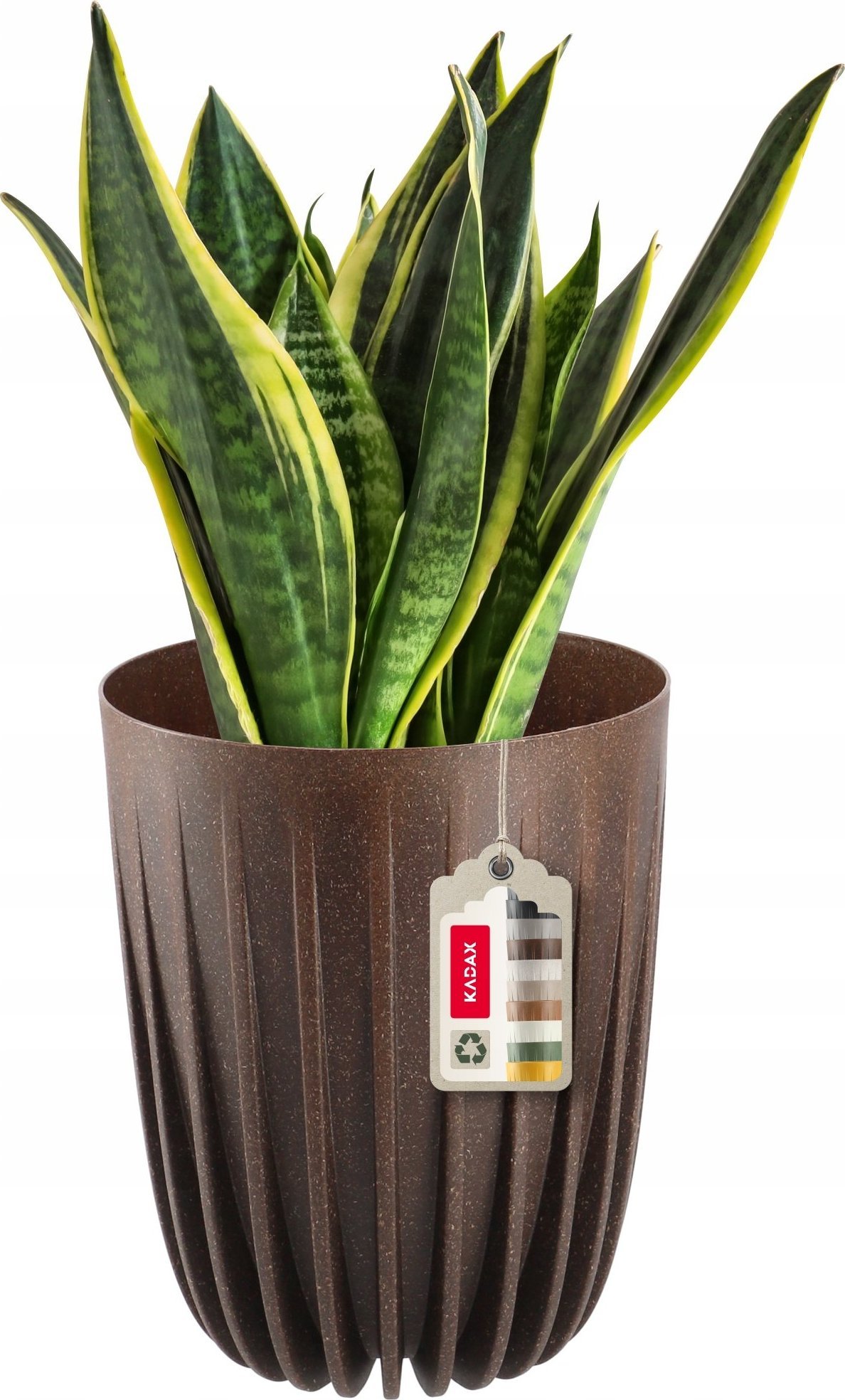 Kadax Doniczka Eko Osłonka + Wkładka Brązowa 19x22,5cm