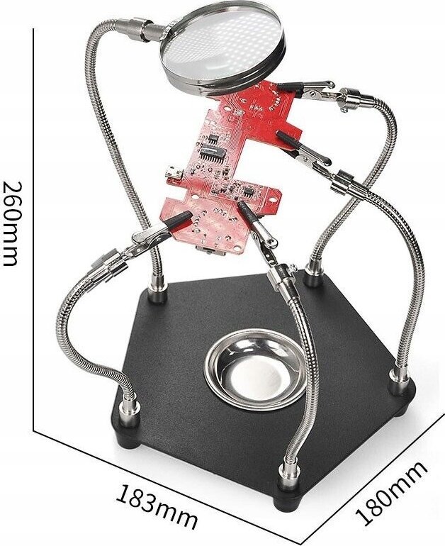 Rosfix TRZECIA RĘKA UCHWYT MONTAŻOWY GĘSIA SZYJA DO LUTOWANIA NAPRAWY KROKODYLKI