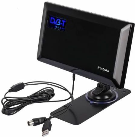 Antena RTV Pokojowa DVB-T Slim Wiedza