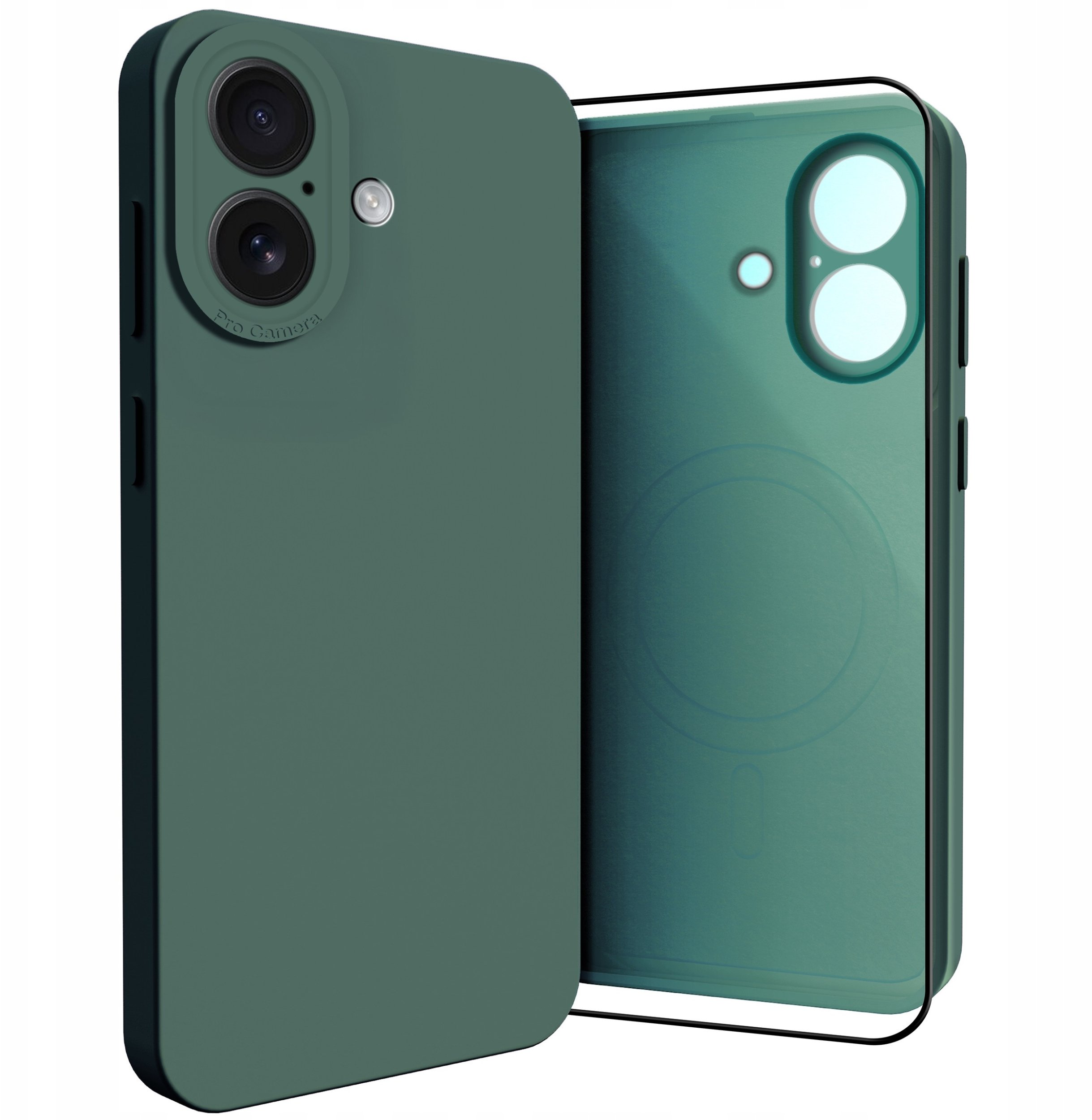 Etui do Apple iPhone 16 Plus (Do Magsafe, Osłona Kamery, Zielone) Szkło